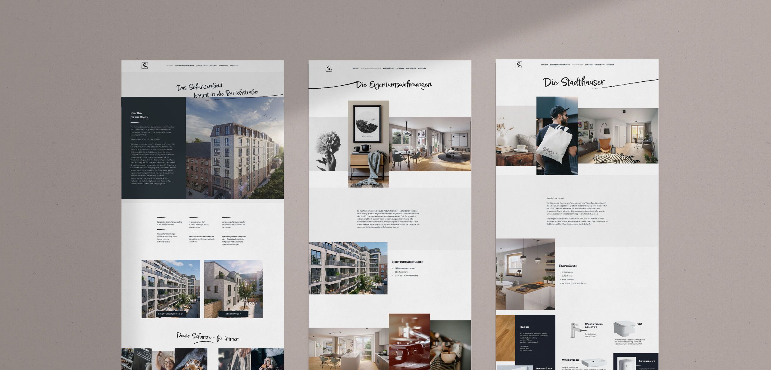 Ausschnitte aus der Webseite vom Schanzenkind